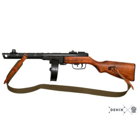 Réplique décorative Denix pistolet mitrailleur Russe PPSH-41  Chez DEVILLE ARMORY. Votre armurerie en ligne.