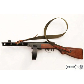 Réplique décorative Denix pistolet mitrailleur Russe PPSH-41  Chez DEVILLE ARMORY. Votre armurerie en ligne.