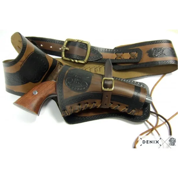 Denix Ceinturon avec un holster pour revolver Western