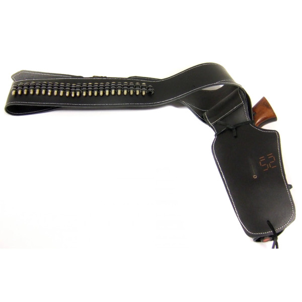 Denix Ceinturon noir avec un holster pour revolver Western