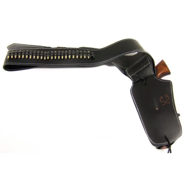 Denix Ceinturon noir avec un holster pour revolver Western