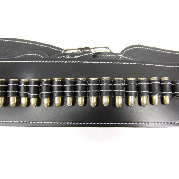 Denix Ceinturon noir avec un holster pour revolver Western