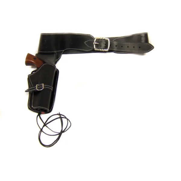 Denix Ceinturon noir avec un holster pour revolver Western