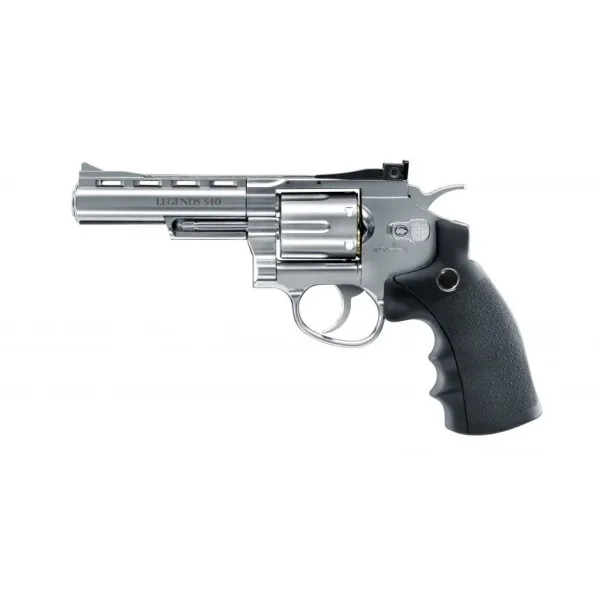 Umarex Revolver LEGENDS S40 Argent CO2 4.5mm Plombs & Billes acier