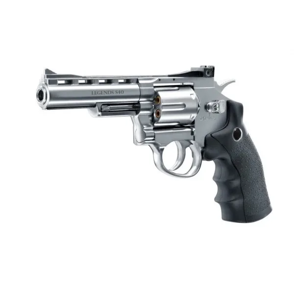 Umarex Revolver LEGENDS S40 Argent CO2 4.5mm Plombs & Billes acier