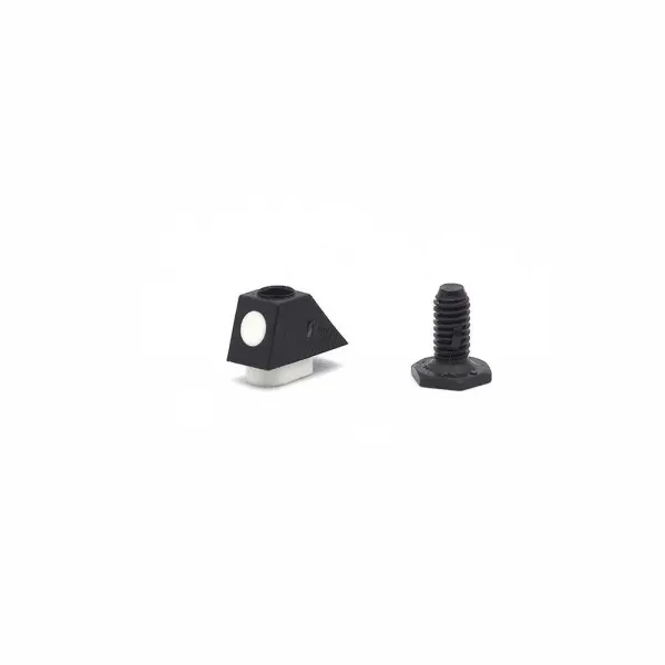 Glock Guidon Polymer Noir Blanc Dot