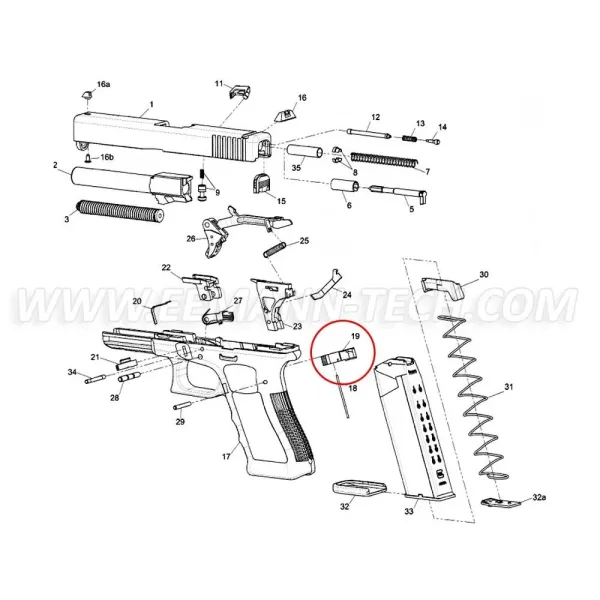 GLOCK GEN4 Magazine Catch Standard