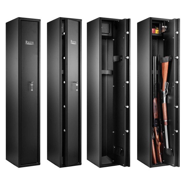 Coffre Rietti 5 armes à clef 150cm 2mm  Chez DEVILLE ARMORY. Votre armurerie en ligne.