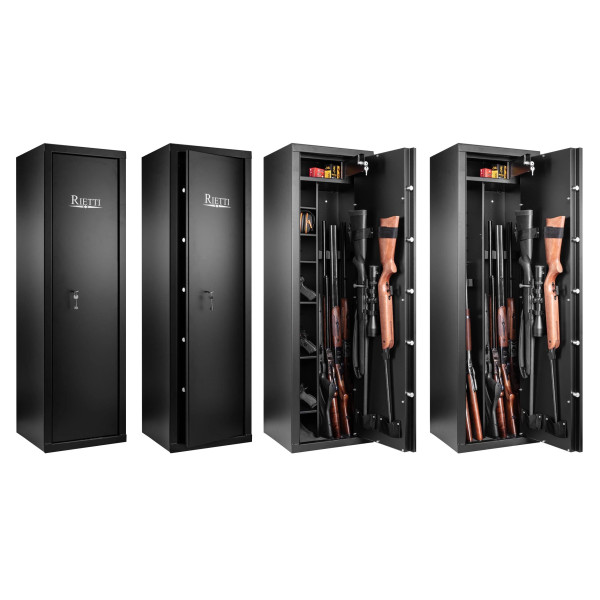 Coffre Rietti 9 armes à clef 2mm  Chez DEVILLE ARMORY. Votre armurerie en ligne.