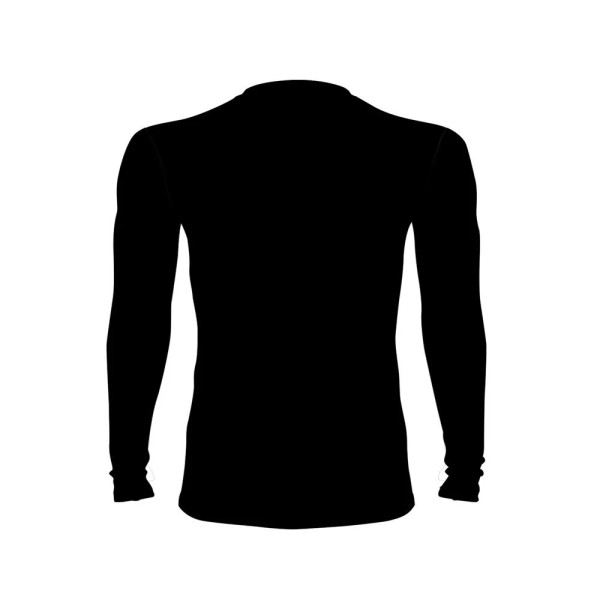 T-shirt compression manches longues DED Competition - Noir uni