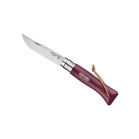 OPINEL N°8 VRI GRENAT + LIEN BAROUDEUR