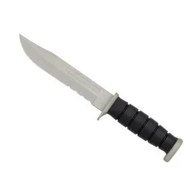 POIGNARD HERBERTZ BOWIE NOIR 18 CM SEMI-DENTEE INOX+ETUI