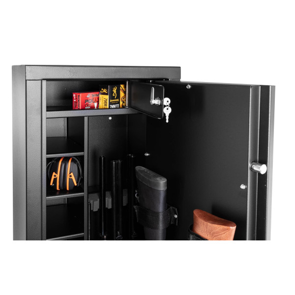 Coffre Rietti 9 armes à clef 2mm  Chez DEVILLE ARMORY. Votre armurerie en ligne.