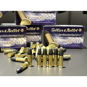50 Cartouches Sellier & Bellot 22LR CLUB LRN 40gr  Chez DEVILLE ARMORY. Votre armurerie en ligne.