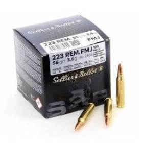 Cartouches Sellier&bellot 223r FMJ 55gr /100
