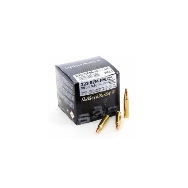 Cartouches Sellier&bellot 223r FMJ 55gr /100