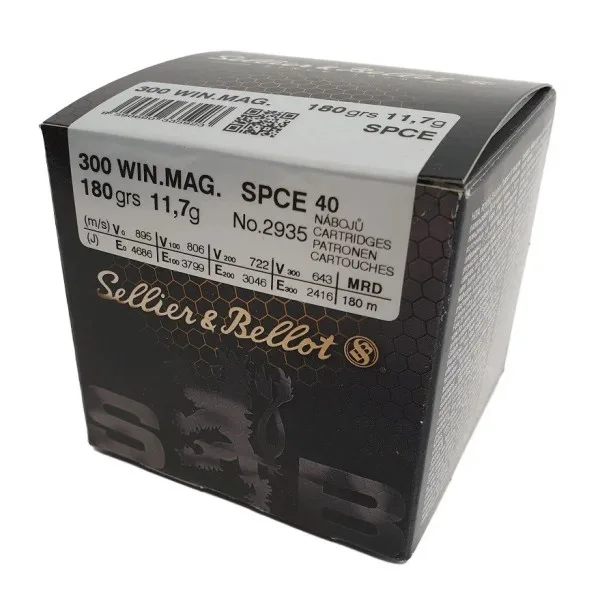 Sellier Bellot Cartouches S&B 300 WM SPCE 180gn VRAC X40+
