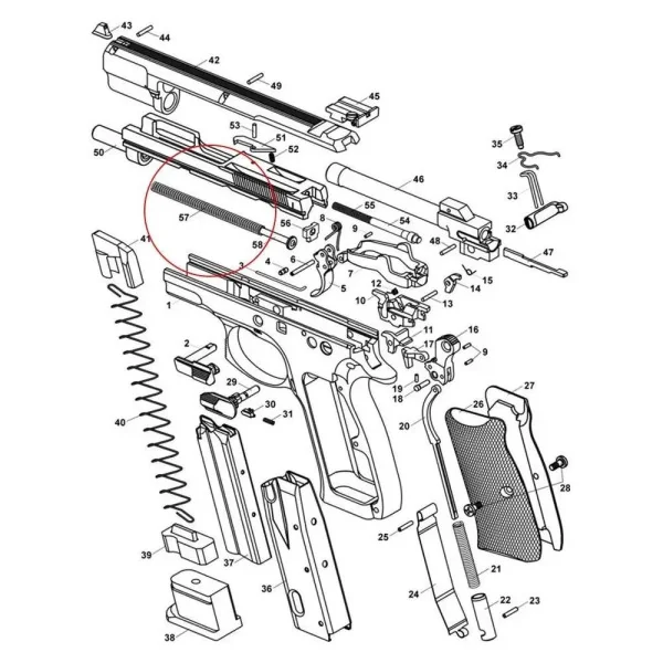 RESSORT EXTRACTEUR CZ 75 KADET