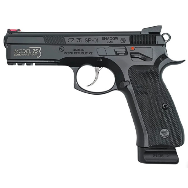 Pistolet CZ 75 SP01 SHADOW 9X19 "50th Anniversary"  Chez DEVILLE ARMORY. Votre armurerie en ligne.