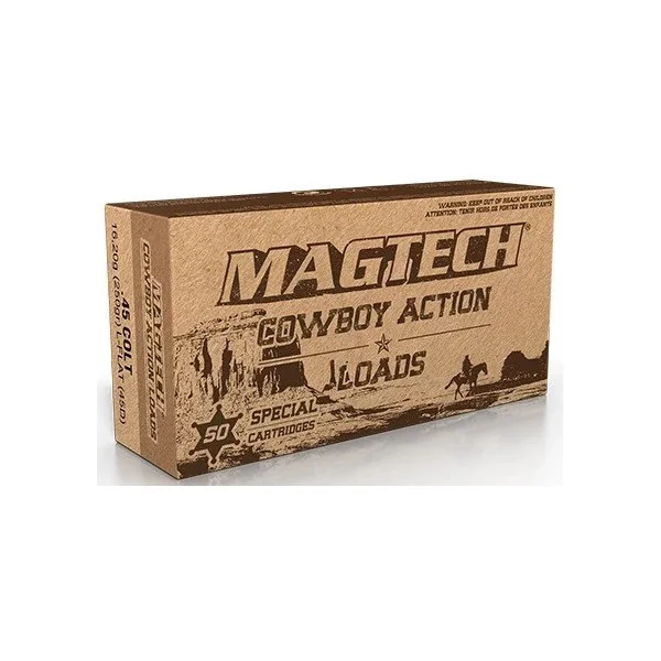 CARTOUCHES MAGTECH COWBOY ACTION 45 COLT 250GR LFN 45D+