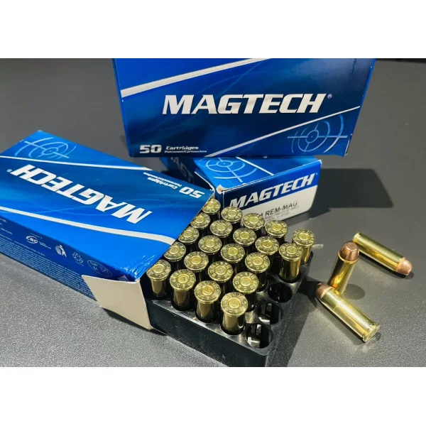 50 Cartouches MAGTECH 44 REM MAG 240GR FMJ FLAT