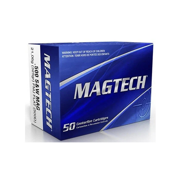 20 Cartouches MAGTECH 500 SW MAG 325GR FMJ  Chez DEVILLE ARMORY. Votre armurerie en ligne.