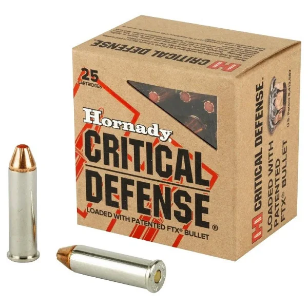 25 Cartouches Hornady 357Mag 125gr FTX Critical defense