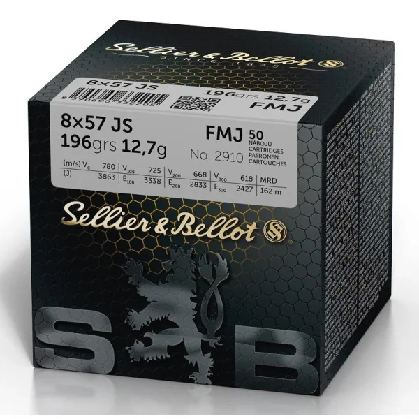 Sellier Bellot Cartouches S&B 8X57JS FMJ 12,7GR VRAC X50+