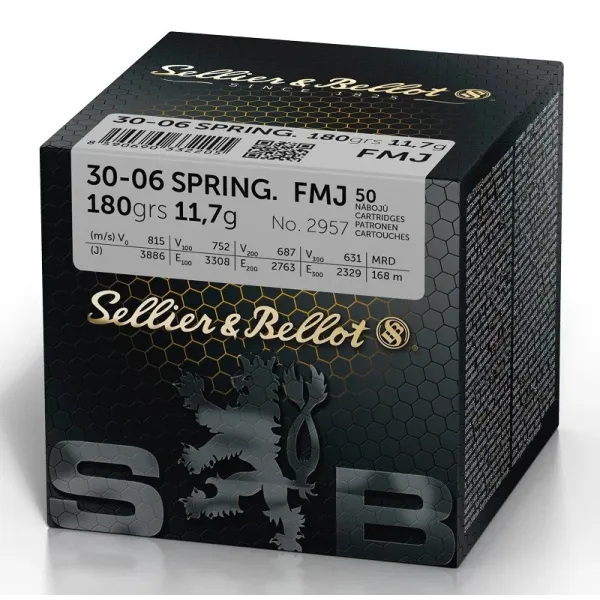 Sellier Bellot Cartouches S&B 30-06 FMJ 180gn/11,7G VRAC x50+