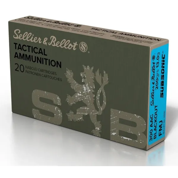 Sellier Bellot Cartouches S&B 300 AAC FMJ 200gn Subso