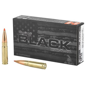 REF.80891 Boîte de 20 cartouches Hornady 300 Blackout 208GR A-MAX BLACK  Chez DEVILLE ARMORY. Votre armurerie en ligne.