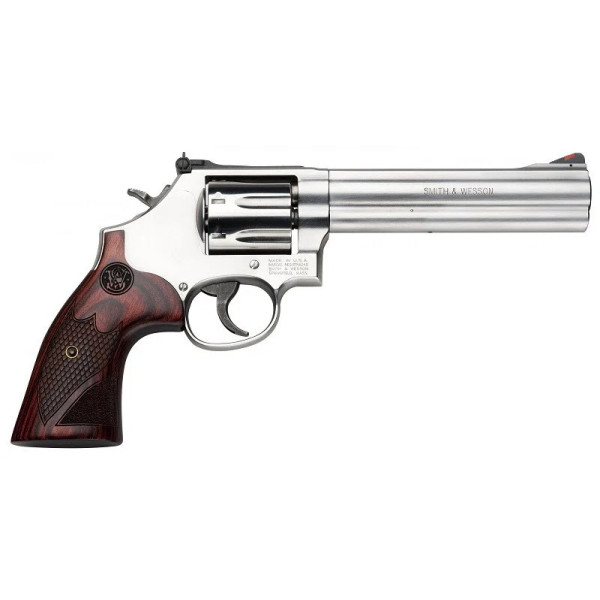 Revolver S&W 686 PLUS LUXE CAL.357MAG CROSSE BOIS 7 COUPS 6" 150712*  Chez DEVILLE ARMORY. Votre armurerie en ligne.