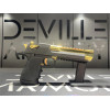 Pistolet Desert Eagle Noir&Or 6" 50Ae  Chez DEVILLE ARMORY. Votre armurerie en ligne.
