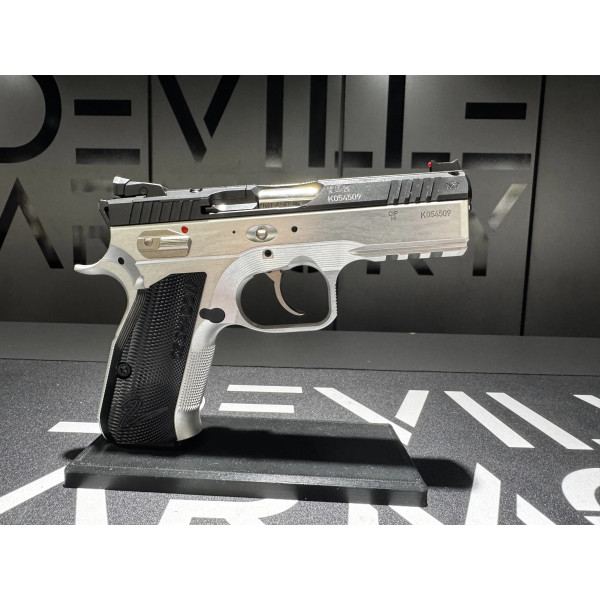 Pistolet CZ 75 Shadow 2 Compact Industrial Alloy Noir 9x19  Chez DEVILLE ARMORY. Votre armurerie en ligne.