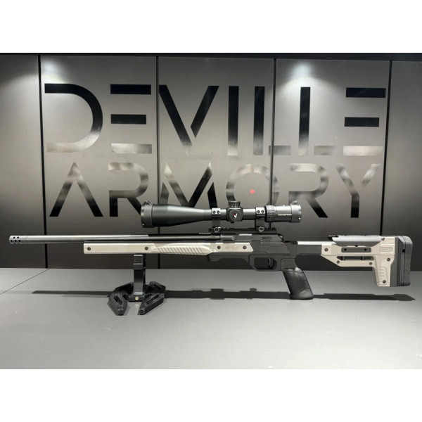 CUSTOM CZ 457 Varmint + Chassis ORYX + lunette S4  Chez DEVILLE ARMORY. Votre armurerie en ligne.