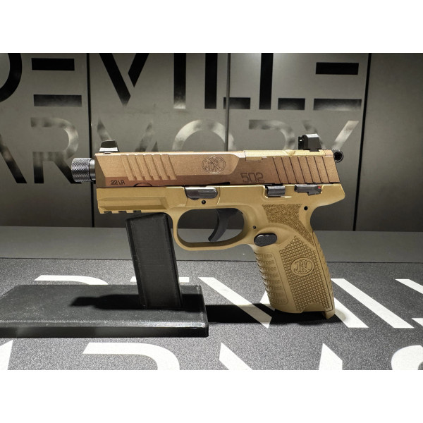 FN502 TACTICAL FDE CALIBRE 22LR  Chez DEVILLE ARMORY. Votre armurerie en ligne.