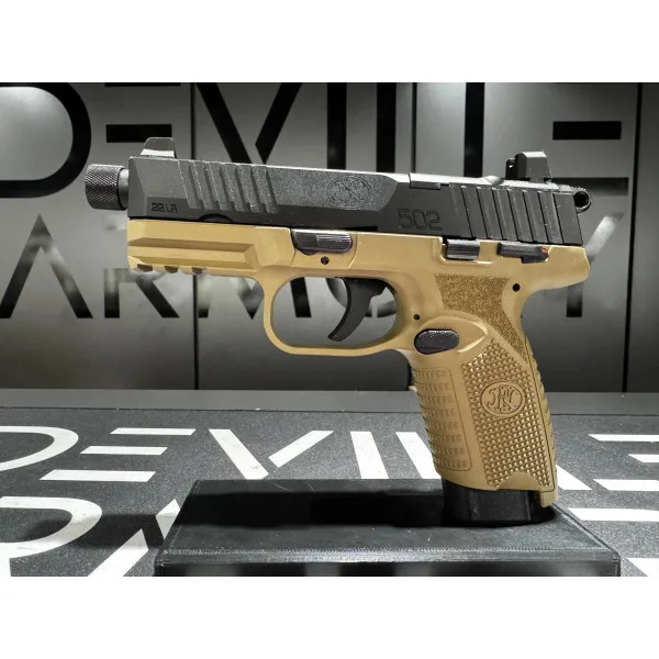 Fn Herstal Pistolet FN502 Tactical FDE/NOIR 22Lr