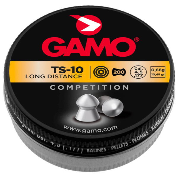 Plombs TS-10 Longue distance 4,5 mm - GAMO  Chez DEVILLE ARMORY. Votre armurerie en ligne.