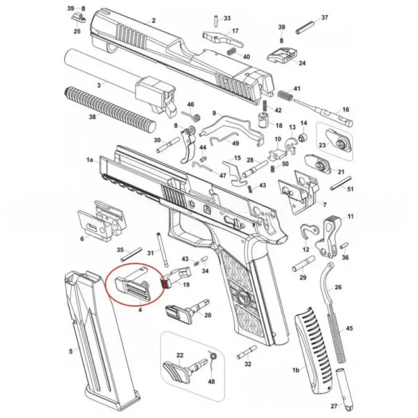 CZ P-07 DUTY Slide Stop