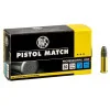 50 Cartouches RWS .22LR PISTOL MATCH