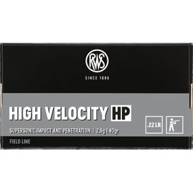 RWS .22LR HIGH VELOCITY HP  Chez DEVILLE ARMORY. Votre armurerie en ligne.