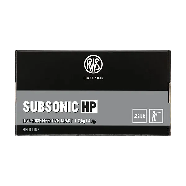 50 Cartouches RWS .22LR SUBSONIC HP