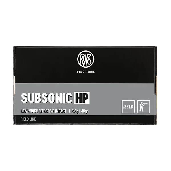 50 Cartouches RWS .22LR SUBSONIC HP