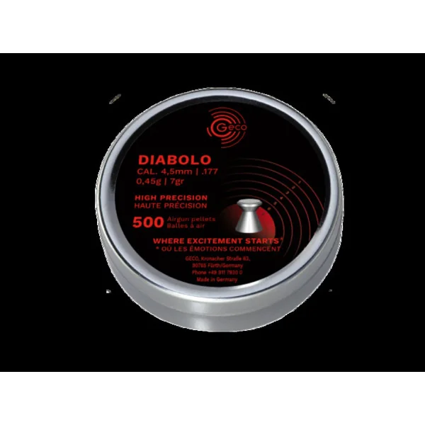 GECO 4,5mm Diabolo 0,45g/BOITE DE 500 PLOMBS