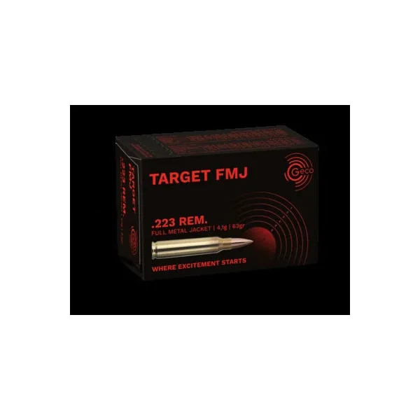 50 Cartouches GECO 223R 63gr FMJ