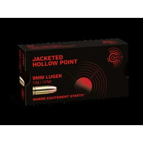 50 Cartouches GECO 9x19 115gr JHP  Chez DEVILLE ARMORY. Votre armurerie en ligne.