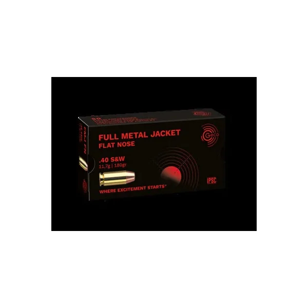 50 Cartouches GECO .40 S&W 180gr FMJFP