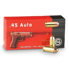 50 Cartouches GECO 45ACP 230gr FMJ  Chez DEVILLE ARMORY. Votre armurerie en ligne.