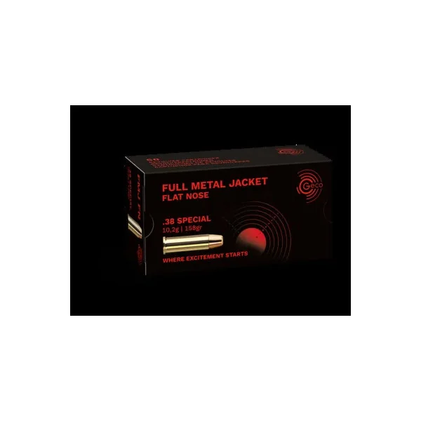 50 Cartouches GECO 38Spé 158gr FMJ FP