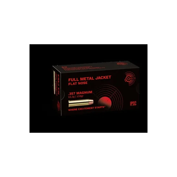 50 Cartouches GECO .357Mag 158gr FMJ